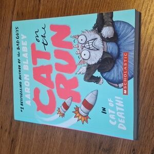 Scholastic 'Cat on the Run' - Turquoise and Red Cover